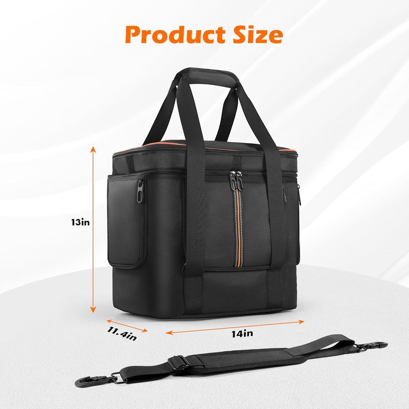 MRINCA Carrying Case Compatible with Jackery Explorer 2000 v2/700 Plus, Portable Power Station Storage Bag with Quick-Access Window & Ventilation for Camping, Hiking​ - Image 3